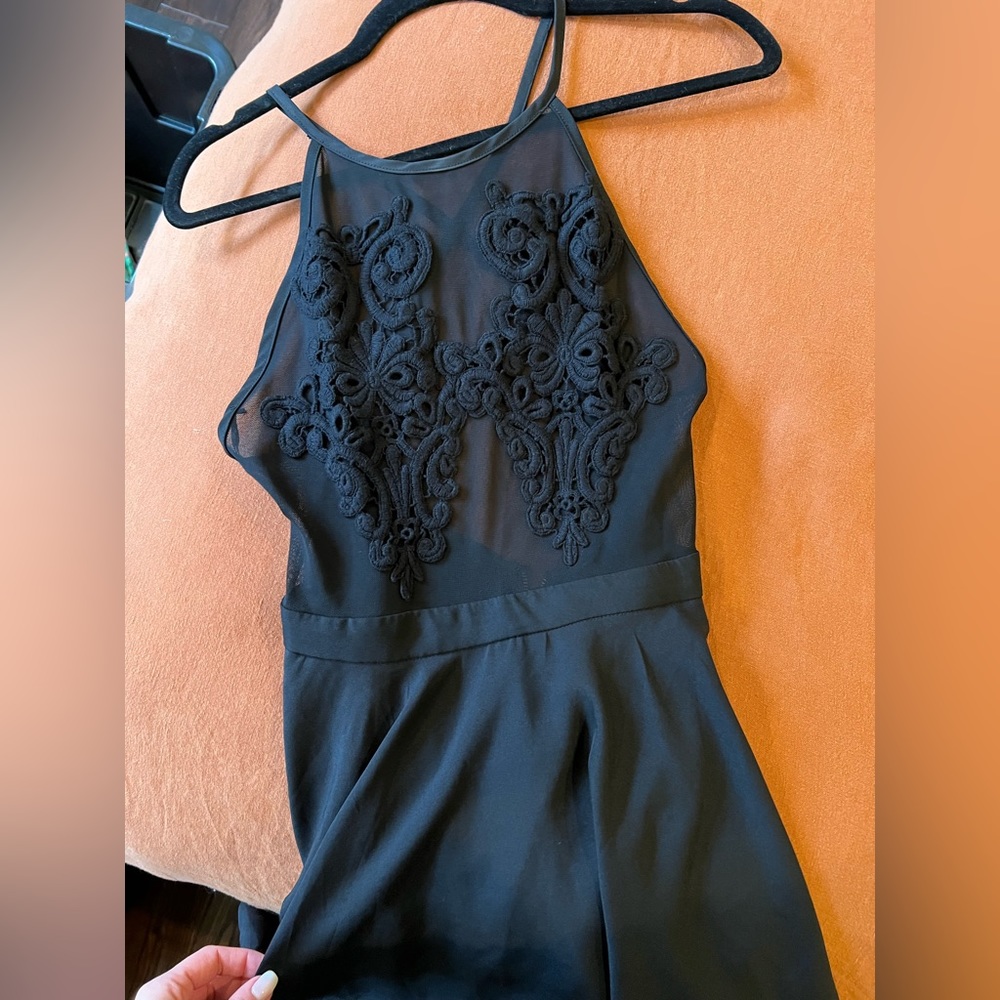 Sexy black mini dress